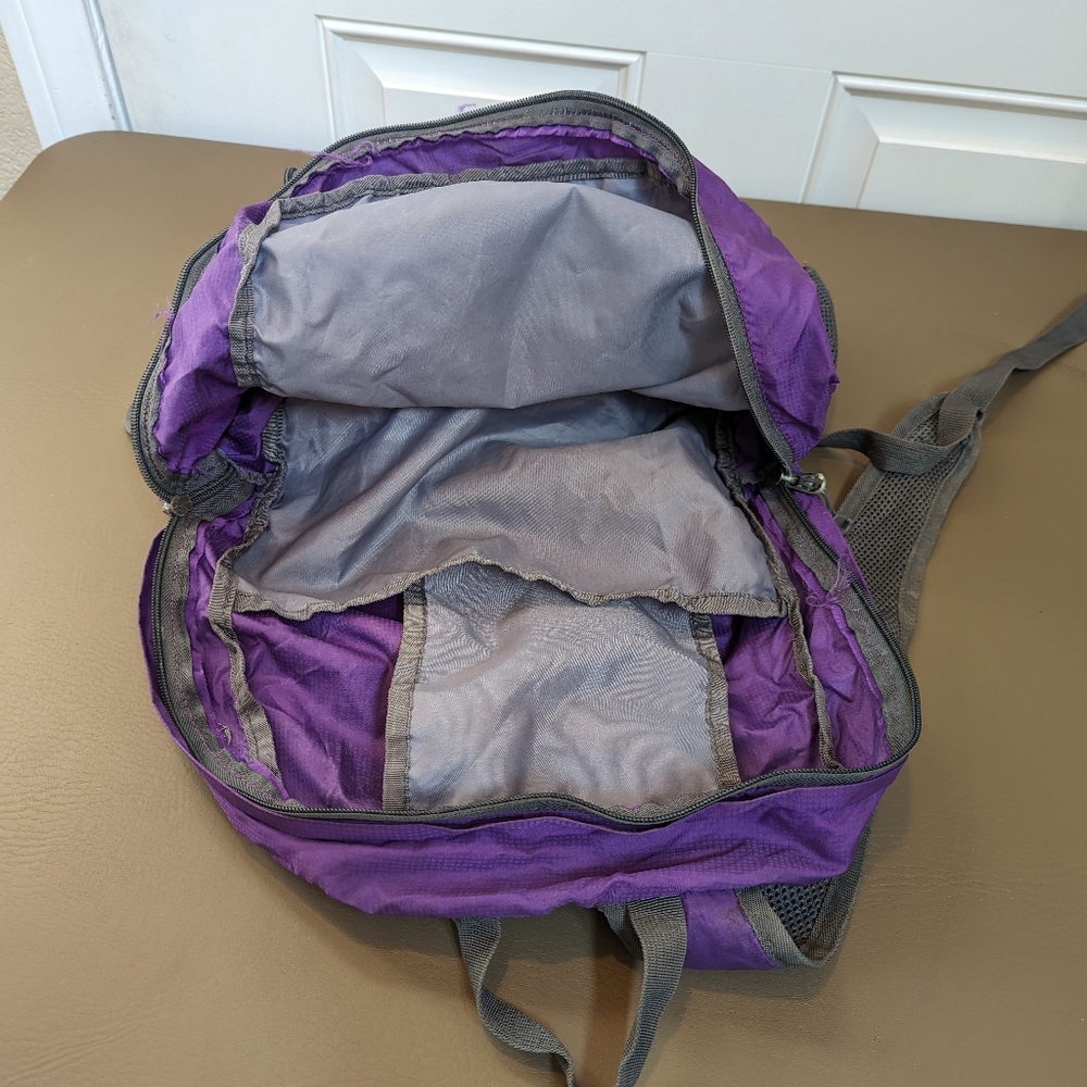 Ideal Tech Backpack Purple Multiple Pockets - image 7